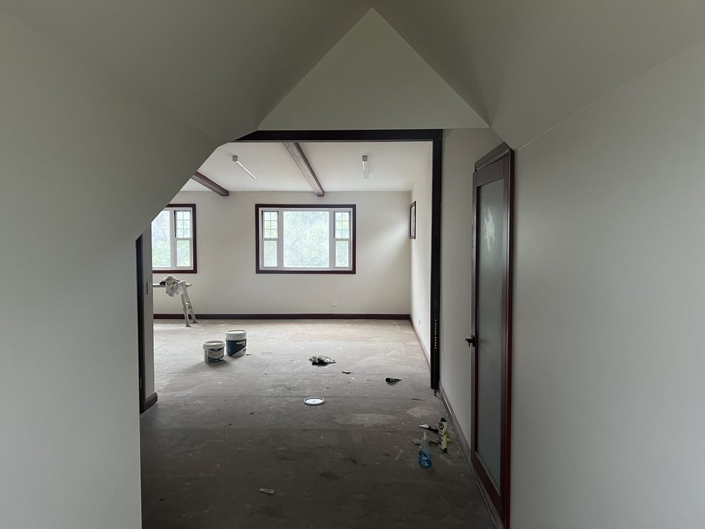 Interior repaint and trim repair work in progress